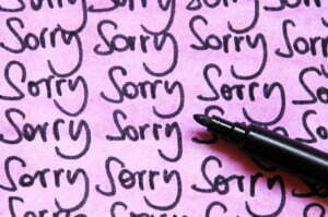 Saying Sorry